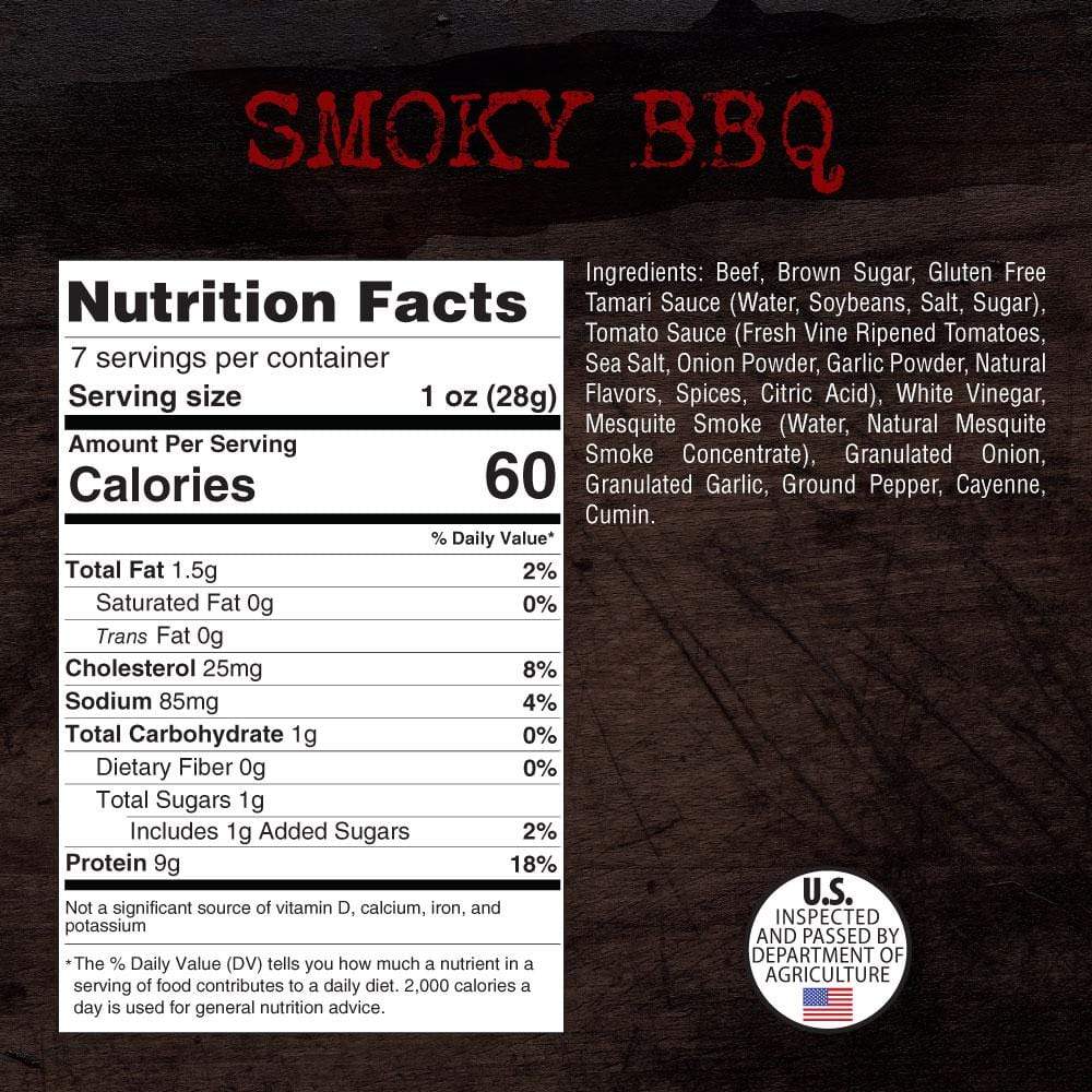 7 oz. Steel Smokehouse Brisket Beef Jerky 11 7 oz. Steel Smokehouse Brisket Beef Jerky
