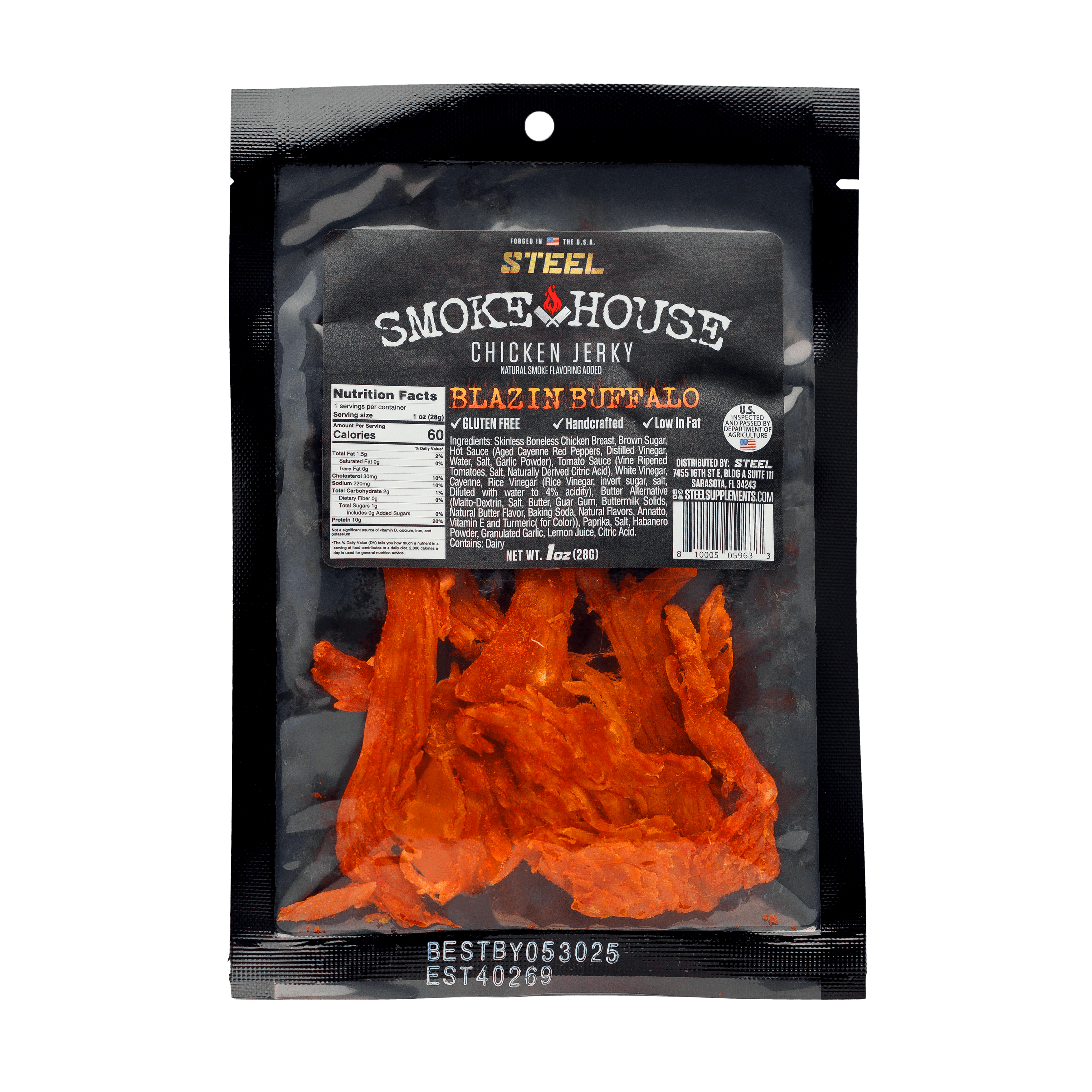 1 oz. Steel Smokehouse Chicken Jerky