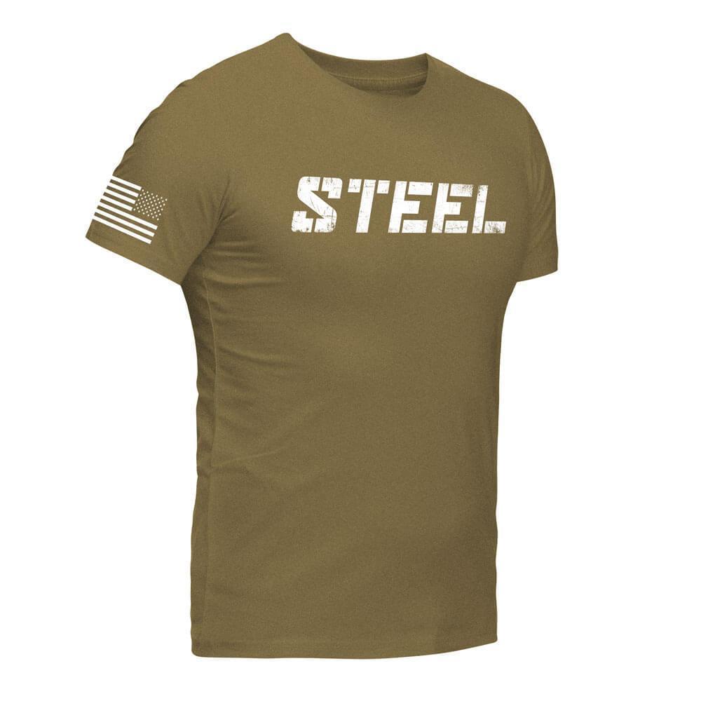 STEEL Military Green w/ Stars & Stripes Performance T-Shirt 2 STEEL Military Green w/ Stars & Stripes Performance T-Shirt