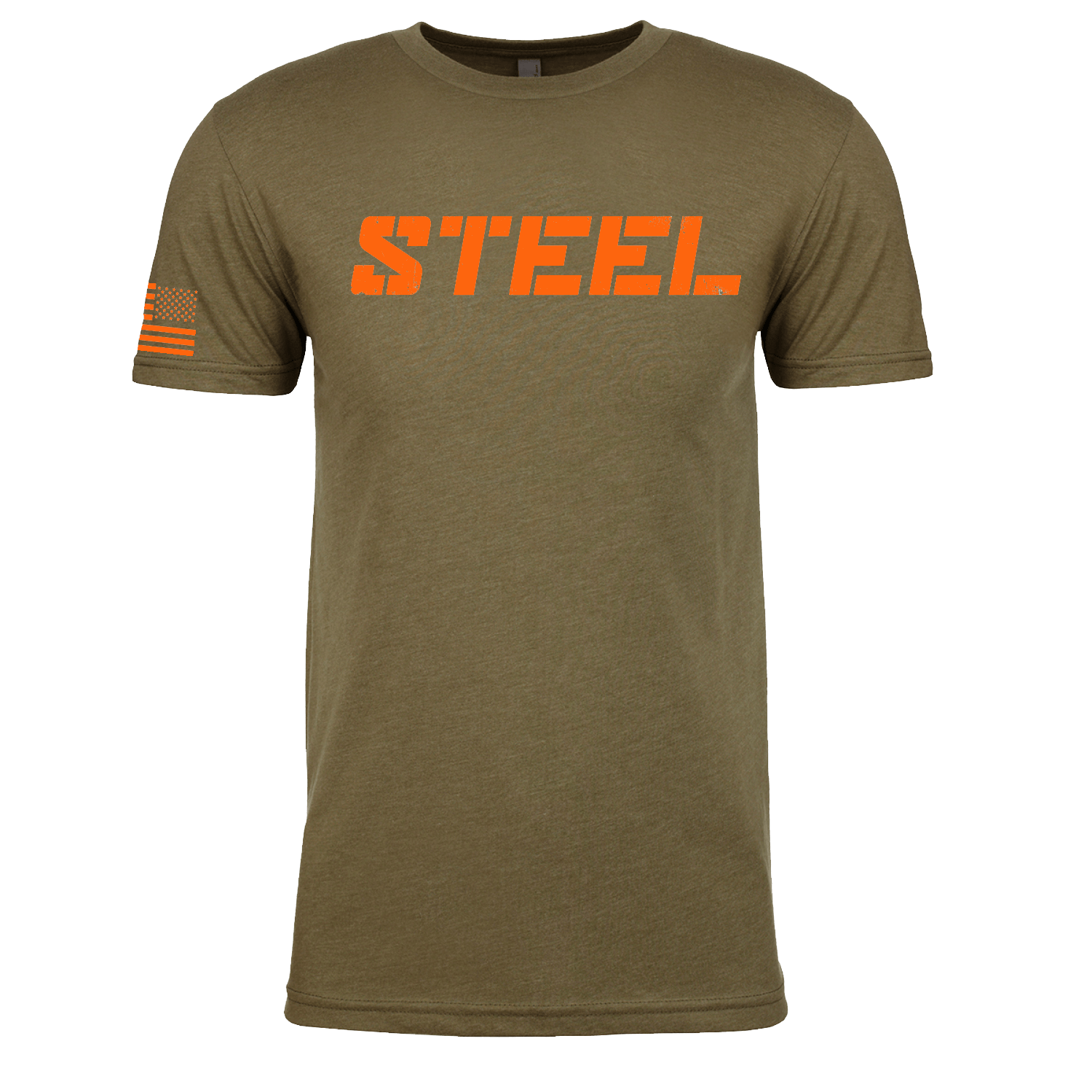Military Green with Orange Stars & Stripes