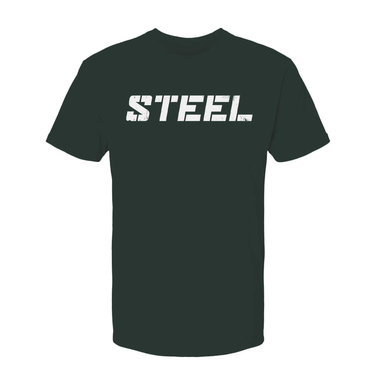 Forest Green with White STEEL T-Shirt