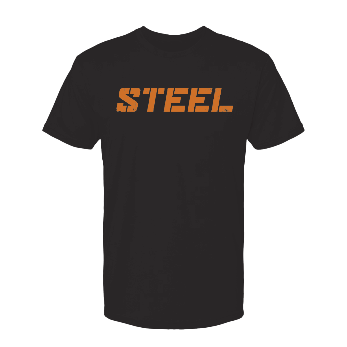 Black with Orange Steel T-Shirt
