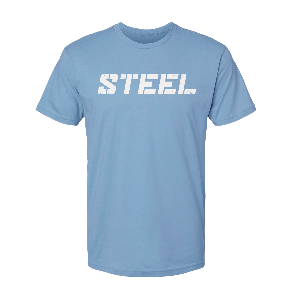 Carolina Blue with White STEEL T-Shirt